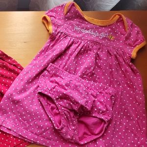 Carter's polka dots dress and diaper cover like new 18 month